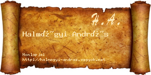 Halmágyi András névjegykártya